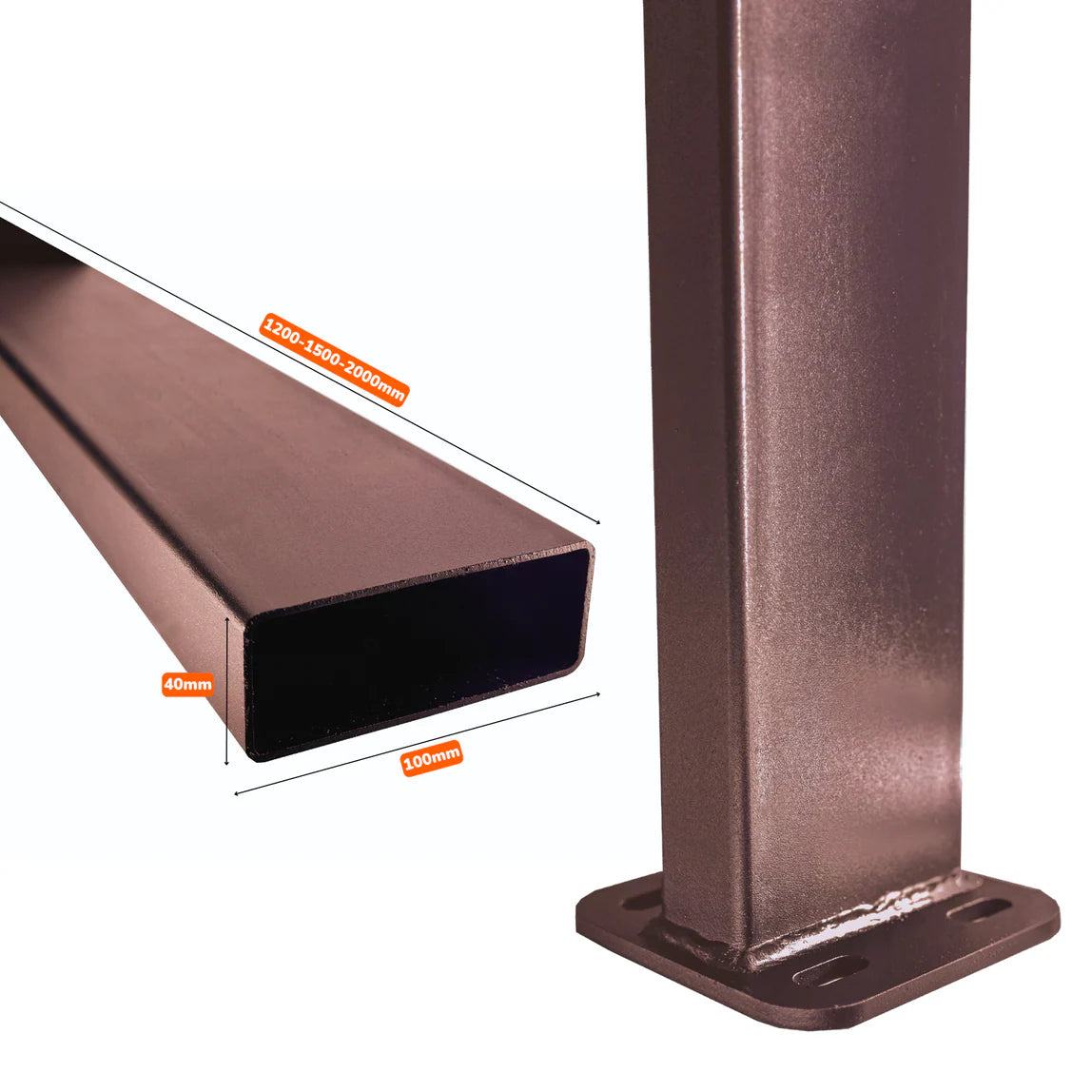 Pilon Cu Talpă Sudată, 100x40mm